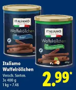 Lidl Italiamo Waffelröllchen Angebot