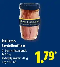 Lidl Italiamo Sardellenfilets Angebot
