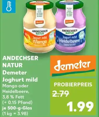 Kaufland ANDECHSER NATUR Demeter Joghurt mild Angebot