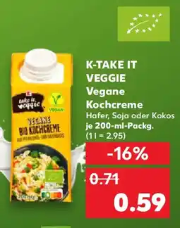 Kaufland K-TAKE IT VEGGIE Vegane Kochcreme Angebot