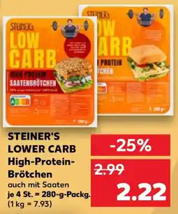 Kaufland STEINER'S LOWER CARB High-Protein- Brötchen Angebot