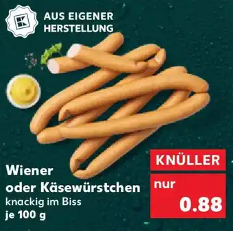 Kaufland Wiener oder Käsewürstchen Angebot
