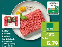 Kaufland K-BIO Bioland Rinderhackfleisch Angebot
