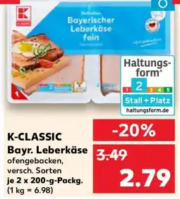 Kaufland K-CLASSIC Bayr. Leberkäse Angebot