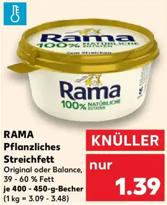 Kaufland RAMA Pflanzliches Streichfett Angebot