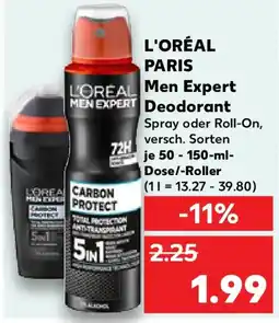Kaufland L'OREAL PARIS Men Expert Deodorant Angebot