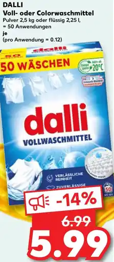 Kaufland DALLI Voll- oder Colorwaschmittel Angebot