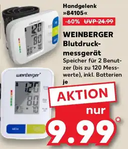 Kaufland WEINBERGER Blutdruckmessgerät Handgelenk 84105 Angebot