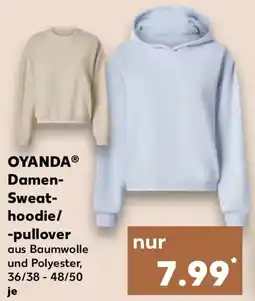Kaufland OYANDA Damen- Sweathoodie/ -pullover Angebot