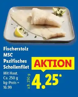 Lidl Fischerstolz MSC Pazifisches Schollenfilet Angebot