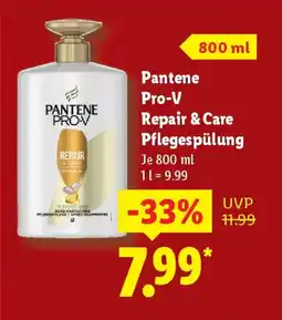 Lidl Pantene Pro-V Repair & Care Pflegespülung Angebot