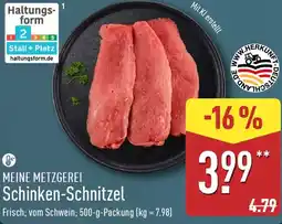 Aldi Nord MEINE METZGEREI Schinken-Schnitzel Angebot