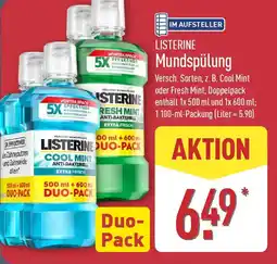 Aldi Nord LISTERINE Mundspülung Duo- Pack Angebot