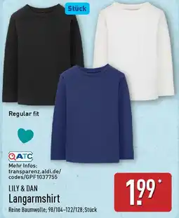 Aldi Nord LILY & DAN Langarmshirt Angebot