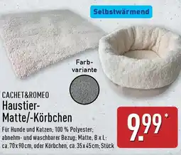 Aldi Nord CACHET&ROMEO Haustier- Matte/-Körbchen Angebot