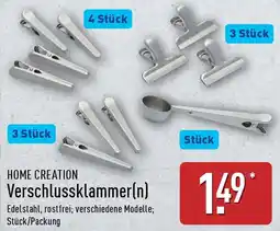 Aldi Nord HOME CREATION Verschlussklammer(n) Angebot