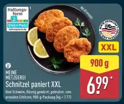 Aldi Nord Schnitzel paniert XXL Angebot