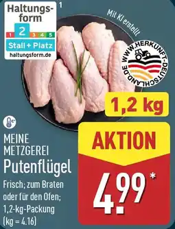 Aldi Nord MEINE METZGEREI Putenflügel Angebot