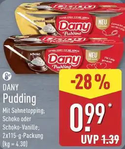 Aldi Nord DANY Pudding Angebot