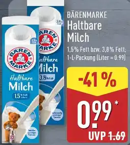 Aldi Nord BÄRENMARKE Haltbare Milch Angebot