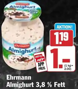 HIT Ehrmann Almighurt 3,8 % Fett Angebot