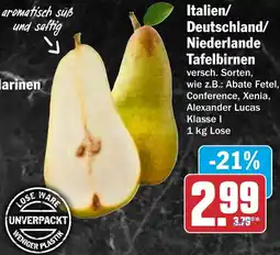 HIT Italien/ Deutschland/ Niederlande Tafelbirnen Angebot