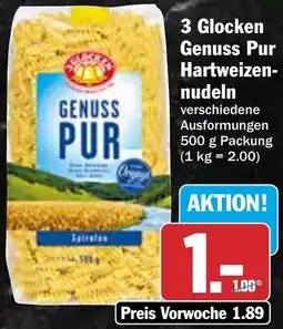 HIT 3 Glocken Genuss Pur Hartweizennudeln Angebot