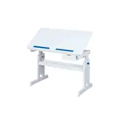 Netto Marken-Discount Inter Link Kinderschreibtisch Baru Höhenverstellbar weiss lackiert Angebot