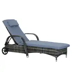 Netto Marken-Discount Outsunny Sonnerliege Polyrattan, Metall, Polyester Angebot