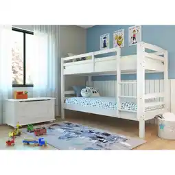 Netto Marken-Discount Inter Link Etagenbett Annika 90x200 cm Kiefer Massivolz weiss lackiert Angebot