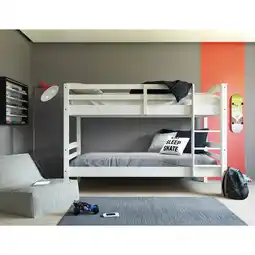 Netto Marken-Discount Inter Link Etagenbett Annika 90x190 cm Kiefer Massivolz weiss lackiert Angebot