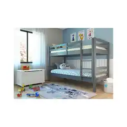 Netto Marken-Discount Inter Link Etagenbett Annika 90x200 cm Kiefer Massivolz grau lackiert Angebot