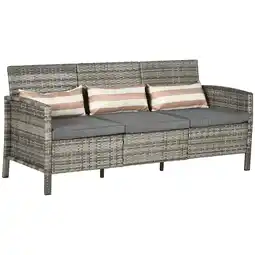 Netto Marken-Discount Outsunny Rattansofa Stahl, PE, Polyester Angebot