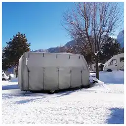 Netto Marken-Discount BRUNNER Wohnwagen Schutzhülle Caravan Cover 6M 750-800 cm Abdeckplane Abdeckung Angebot