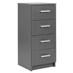 Netto Marken-Discount Inter Link Kommode Elenzio 4 Schubladen grau - versch. Ausführungen Angebot