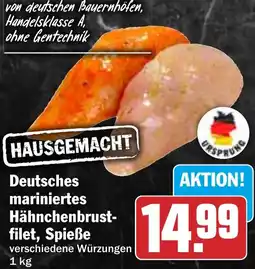 HIT Deutsches mariniertes Hähnchenbrustfilet, Spieße Angebot
