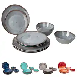 Netto Marken-Discount BO-CAMP Melamin Geschirr Set Halo Camping Essgeschirr Reise Picknick Teller Farbe: türkis Angebot
