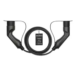 Netto Marken-Discount Deltaco E-Auto Ladekabel, Typ2 auf Typ2, 32 A, 22 kW, 3-phasig, 3m Angebot