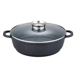 Netto Marken-Discount GSW Servierpfanne Gourmet Granit 32cm mit Glasdeckel Angebot