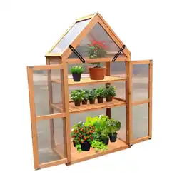 Netto Marken-Discount Coemo Gewächshaus Jan mit aufklappbaren Türen und Dach Angebot