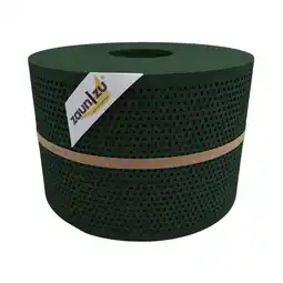 Netto Marken-Discount zaun zu Sichtschutz Rille Gelocht Quadrat-Muster für Doppelstabmatten Tannengrün 50m Angebot