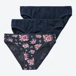 NKD Damen-Minislip mit hohem Baumwollanteil, 3er-Pack Angebot