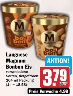 HIT Langnese Magnum Bonbon Eis Angebot