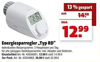 Hagebau Energiesparregler Typ RD Angebot