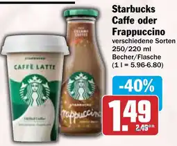 HIT Starbucks Caffe oder Frappuccino Angebot