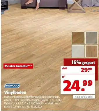 Hagebau Renovo Vinylboden Angebot