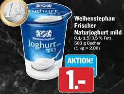 HIT Weihenstephan Frischer Naturjoghurt mild Angebot