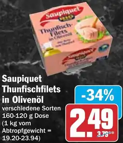 HIT Saupiquet Thunfischfilets in Olivenöl Angebot