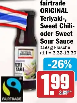 HIT fairtrade ORIGINAL Teriyaki-, Sweet Chili- oder Sweet Sour Sauce Angebot