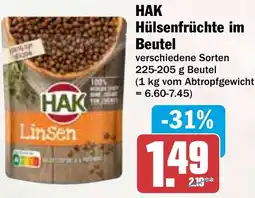 HIT HAK Hülsenfrüchte im Beutel Angebot